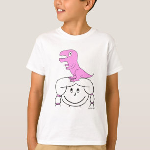 Camiseta "Dinossauro em minha cabeça!" O roupa da menina