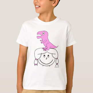 Camiseta "Dinossauro em minha cabeça!" O roupa da menina