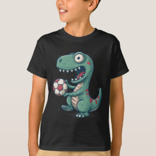 Camiseta Dinossauro Emocionado Futebol Para Juric e Amante