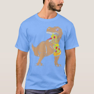 Camiseta Dinossauro Engraçado Comer Pizza Fatia Lover T Rex