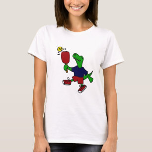 Camiseta Dinossauro engraçado de T-Rex que joga Pickleball