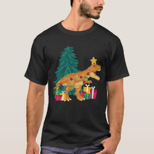 Camiseta Dinossauro Engraçado de Trex de Natal