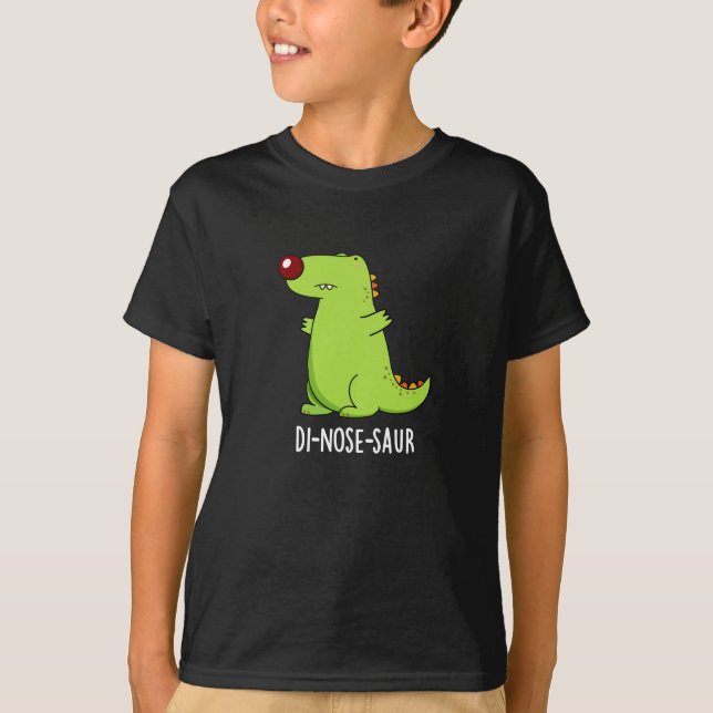 Camiseta Dinossauro Engraçado Dinossauro Escuro BG (Frente)
