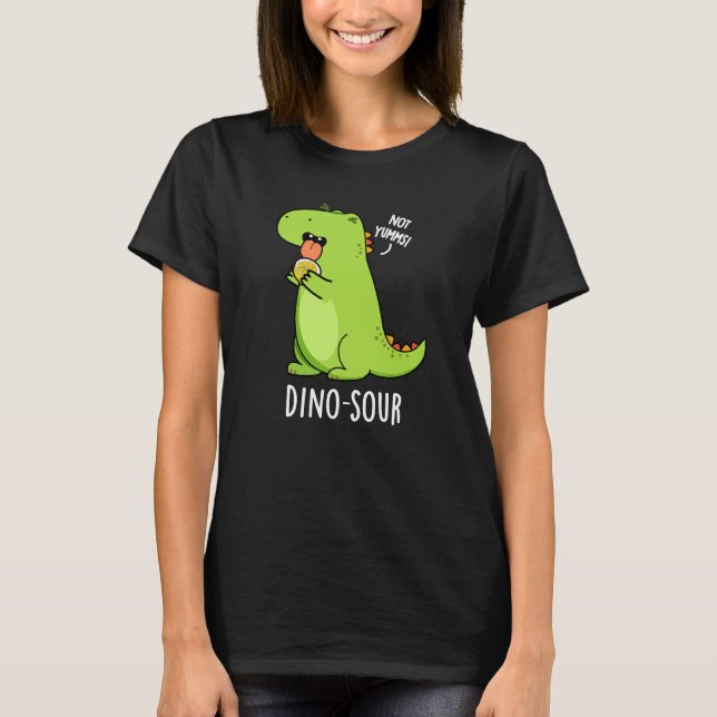 Camiseta Dinossauro Engraçado Dinossauro Pun Dark BG (Frente)