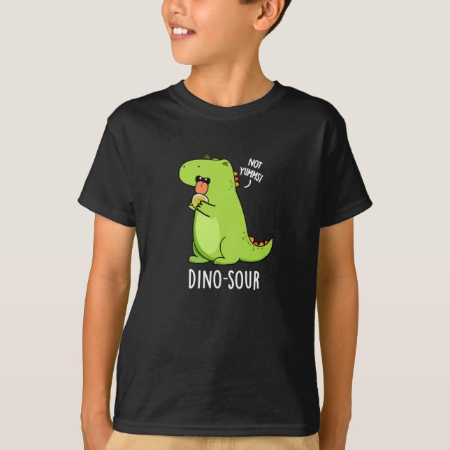 Camiseta Dinossauro Engraçado Dinossauro Pun Dark BG (Frente)