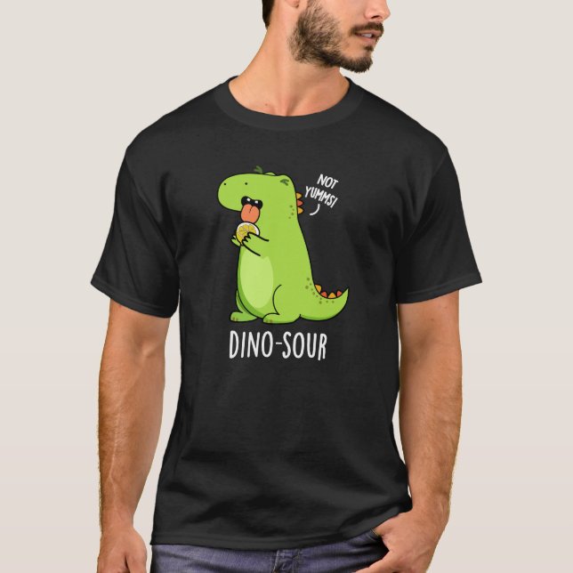 Camiseta Dinossauro Engraçado Dinossauro Pun Dark BG (Frente)