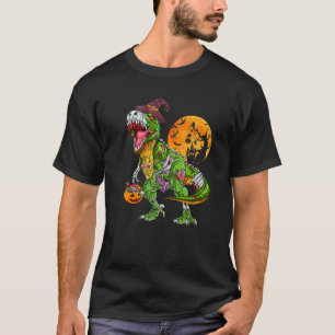 Camiseta Dinossauro Engraçado Esqueleto Zombie Halloween Br