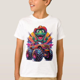 Camiseta Dinossauro Engraçado T Rex Em T-Shirt Monster Truc