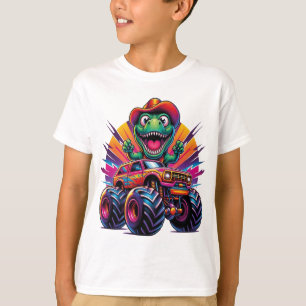 Camiseta Dinossauro Engraçado T Rex Em T-Shirt Monster Truc