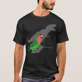 Camiseta Dinossauro Engraçado T-Rex Sombra Rosa Verde