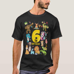 Camiseta Dinossauro Engraçado Unicórnio Flamingo Llama 6 An
