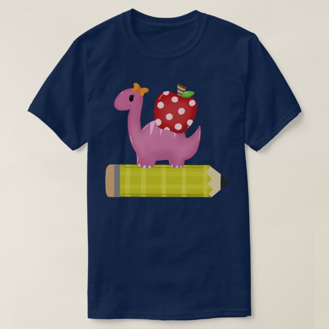 Camiseta dinossauro escolar 1 (Frente do Design)