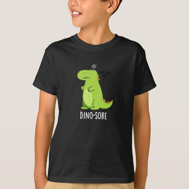 Camiseta Dinossauro Escuro Dinossauro Funny Irritado Dino-s (Frente)