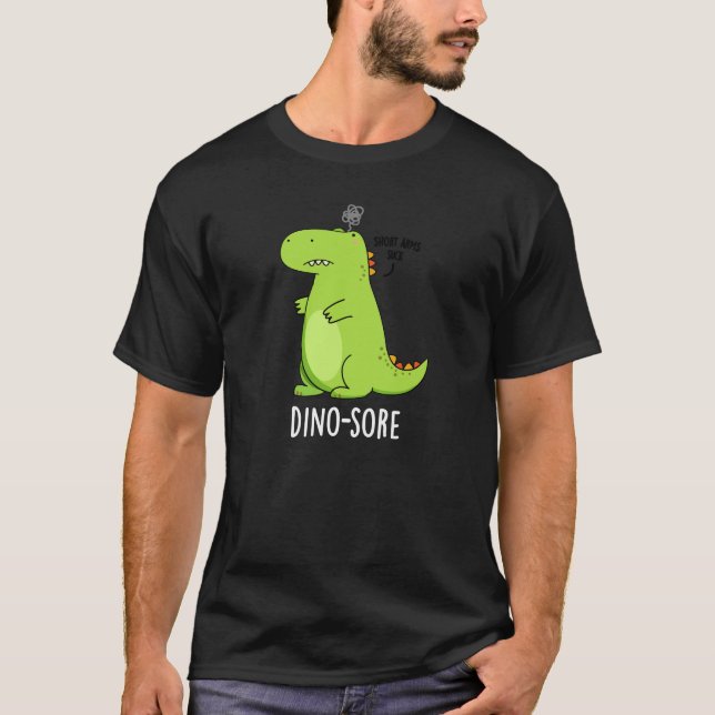 Camiseta Dinossauro Escuro Dinossauro Funny Irritado Dino-s (Frente)