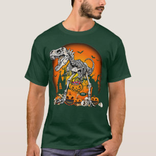 Camiseta Dinossauro Esqueleto T está assustado com Lua Hall