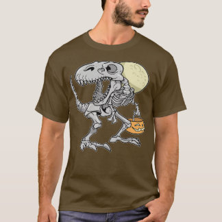 Camiseta Dinossauro Esqueleto T re Assustador Pumpkin Moon 