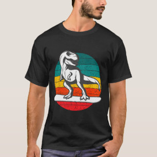 Camiseta Dinossauro Esquiador Snowboard Esportes de Inverno