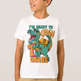 Camiseta Dinossauro Estou Pronto para Esmagar 1ª Série