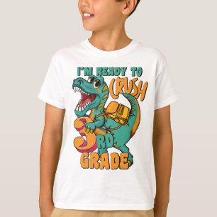 Camiseta Dinossauro Estou Pronto para Esmagar 3ª Série