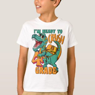 Camiseta Dinossauro Estou Pronto para Esmagar 4ª Série