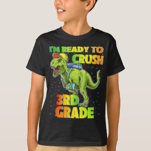Camiseta Dinossauro, estou pronto para esmagar o 3º ano de
