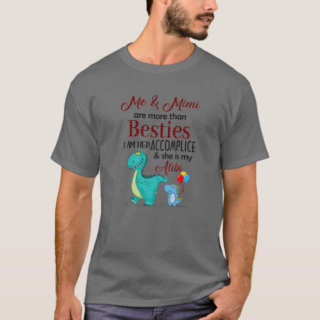 Camiseta Dinossauro Eu E Mimi Somos Mais Do Que Bestias Que (Frente)
