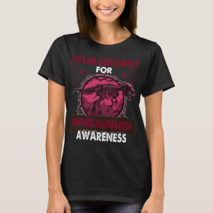 Camiseta Dinossauro Eu Visto Borgonha Para LYMPHATIC MALFOR