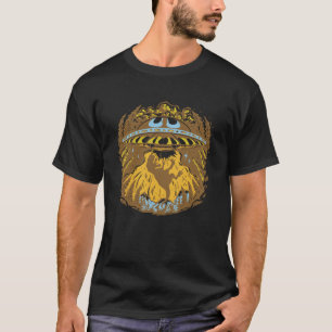 Camiseta dinossauro extraterrestre de ficção científica em