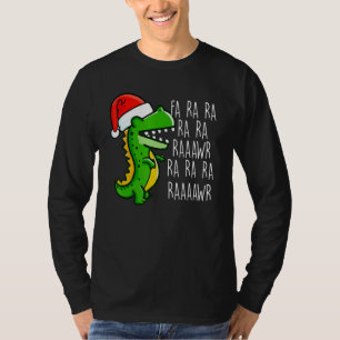 Camiseta Dinossauro Fa Ra Ra Ra Rawr Rex Natal Xmas Criança