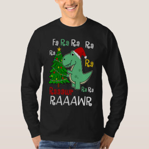 Camiseta Dinossauro Fa Ra Ra Rawr Rawr Natal Rex Xmas