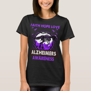 Camiseta Dinossauro Faith Esperança Ama a Consciência de AL