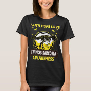Camiseta Dinossauro Faith Esperança Ama As EWINGS SARCOMA C