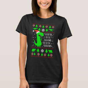 Camiseta Dinossauro Feio Natal Suor Fa Ra Rawr Família