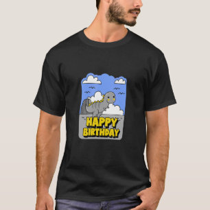 Camiseta Dinossauro Feliz Aniversário Dinossauro Crianças D