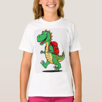 Dinossauro Feliz com Camisa-T da Mochila para Cria