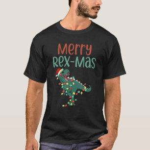 Camiseta Dinossauro Feliz de Natal Rex Mas Engraçado T rex