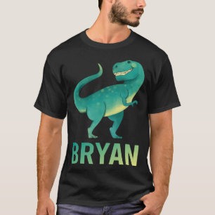 Camiseta Dinossauro Feliz - Nome Bryan