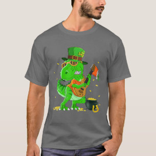 Camiseta Dinossauro Feliz Rua Pat Trex Day Dino St Patricks