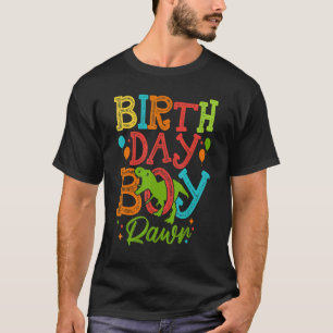 Camiseta Dinossauro Festa de Menino de Nascimento Rawr Rex