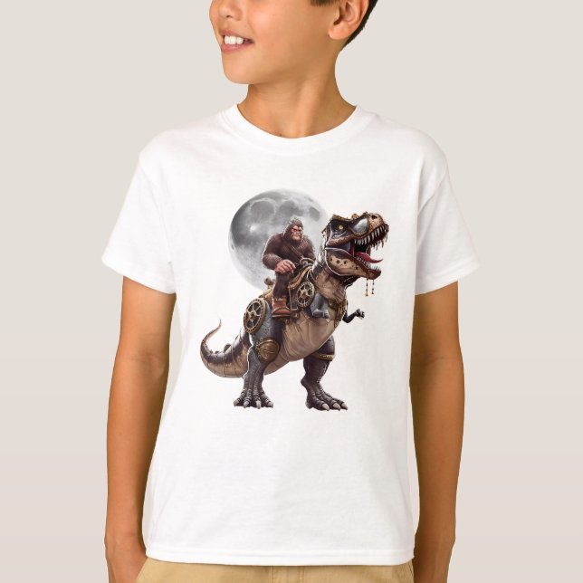 Camiseta Dinossauro Funny Sasquatch Andando De Pé Grande (Frente)