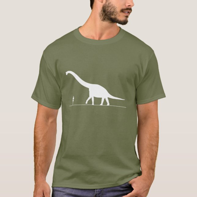 Camiseta Dinossauro & homem (Frente)