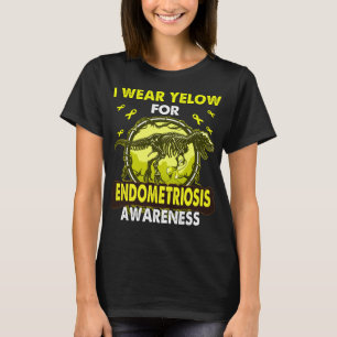 Camiseta Dinossauro I Visto Amarelo para ENDOMETRIOSE