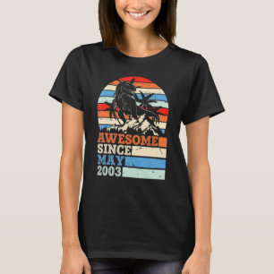Camiseta Dinossauro Incrível Desde Maio De 2003 Feliz Anive