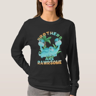 Camiseta Dinossauro Irmão 3 Irmãos Grande Pequeno Rawy Médi