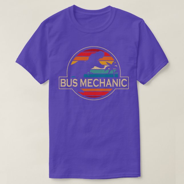 Camiseta Dinossauro Mecânico de Ônibus (Frente do Design)