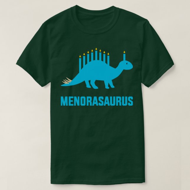 Camiseta Dinossauro menorassauro engraçado com menorah jede (Frente do Design)