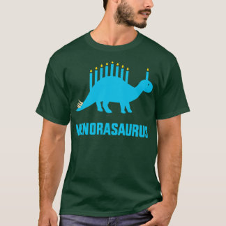 Camiseta Dinossauro menorassauro engraçado com menorah jede