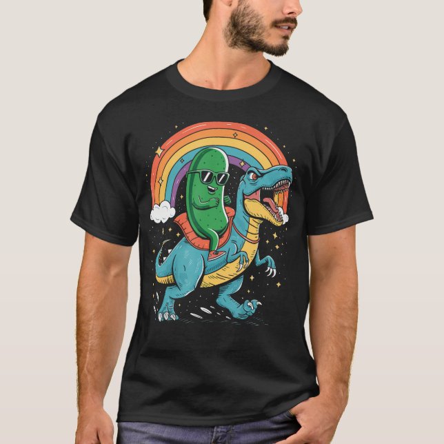 Camiseta Dinossauro Montando Picles (Frente)