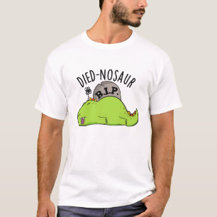 Camiseta Dinossauro Morto Engraçado Dinossauro Canhoto