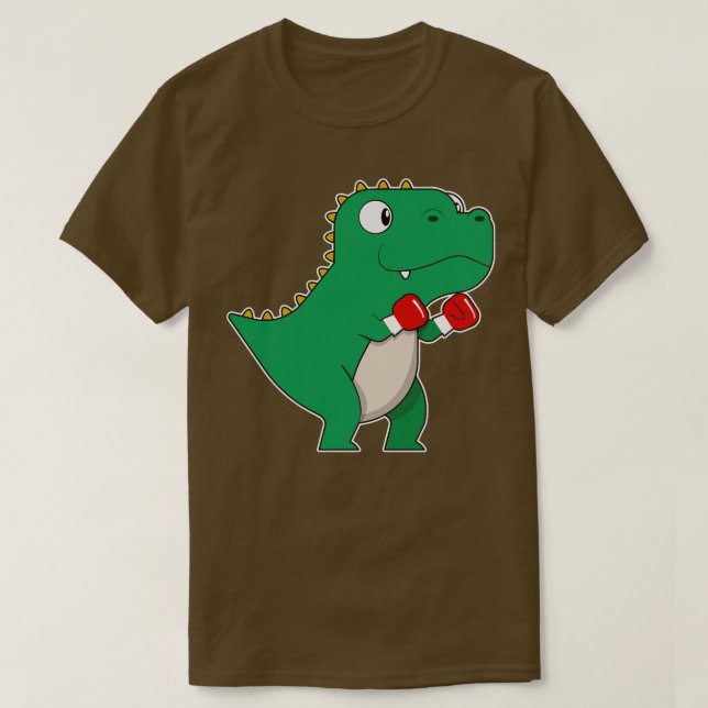 Camiseta Dinossauro na caixa com luvas in a box (Frente do Design)
